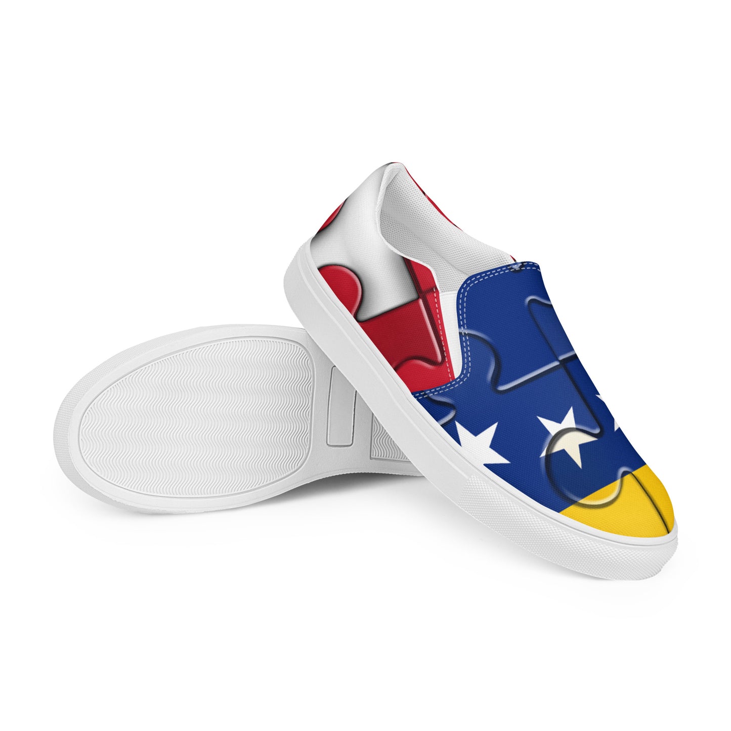 Zapatos de lona sin cordones para mujer - Bandera de Venezuela