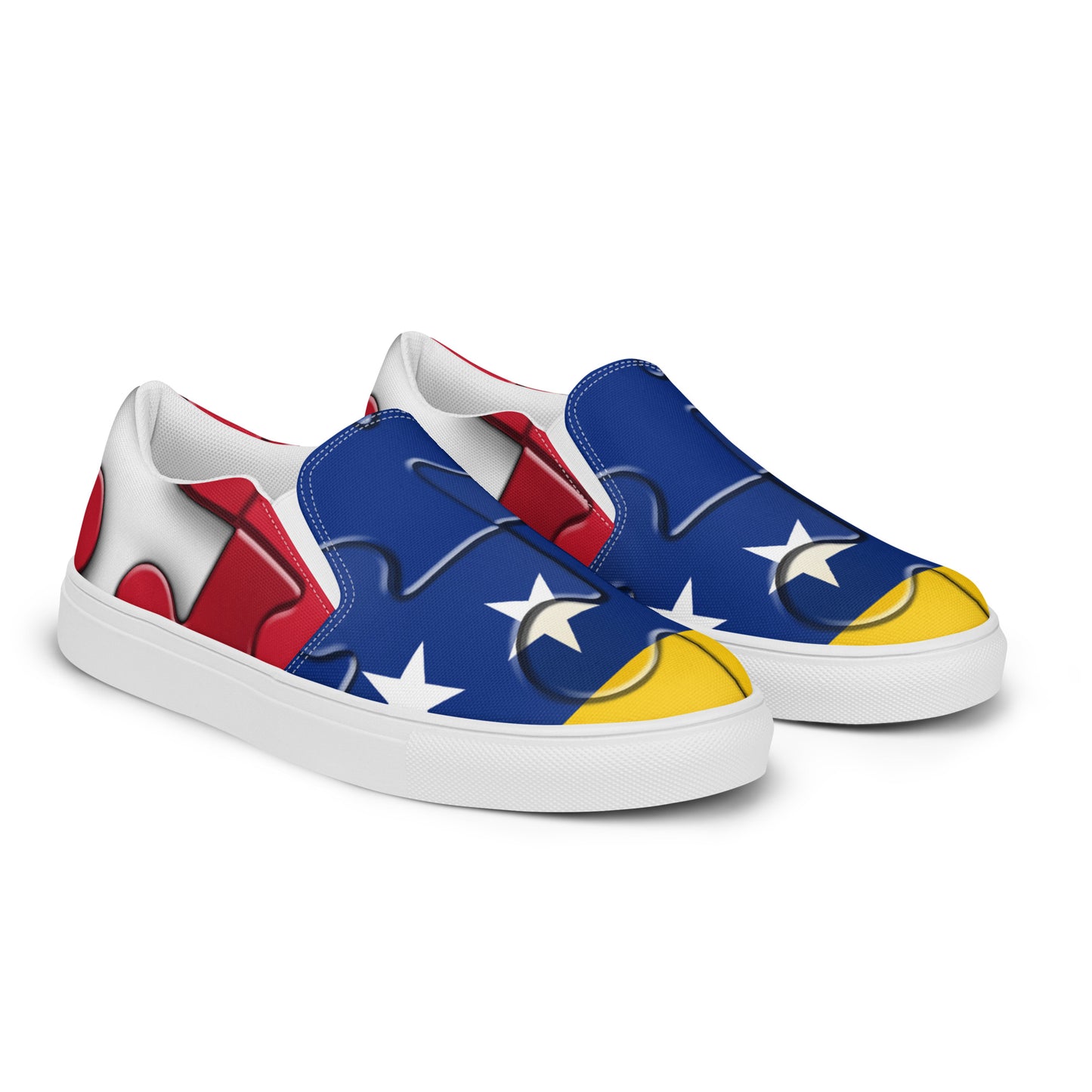 Zapatos de lona sin cordones para mujer - Bandera de Venezuela