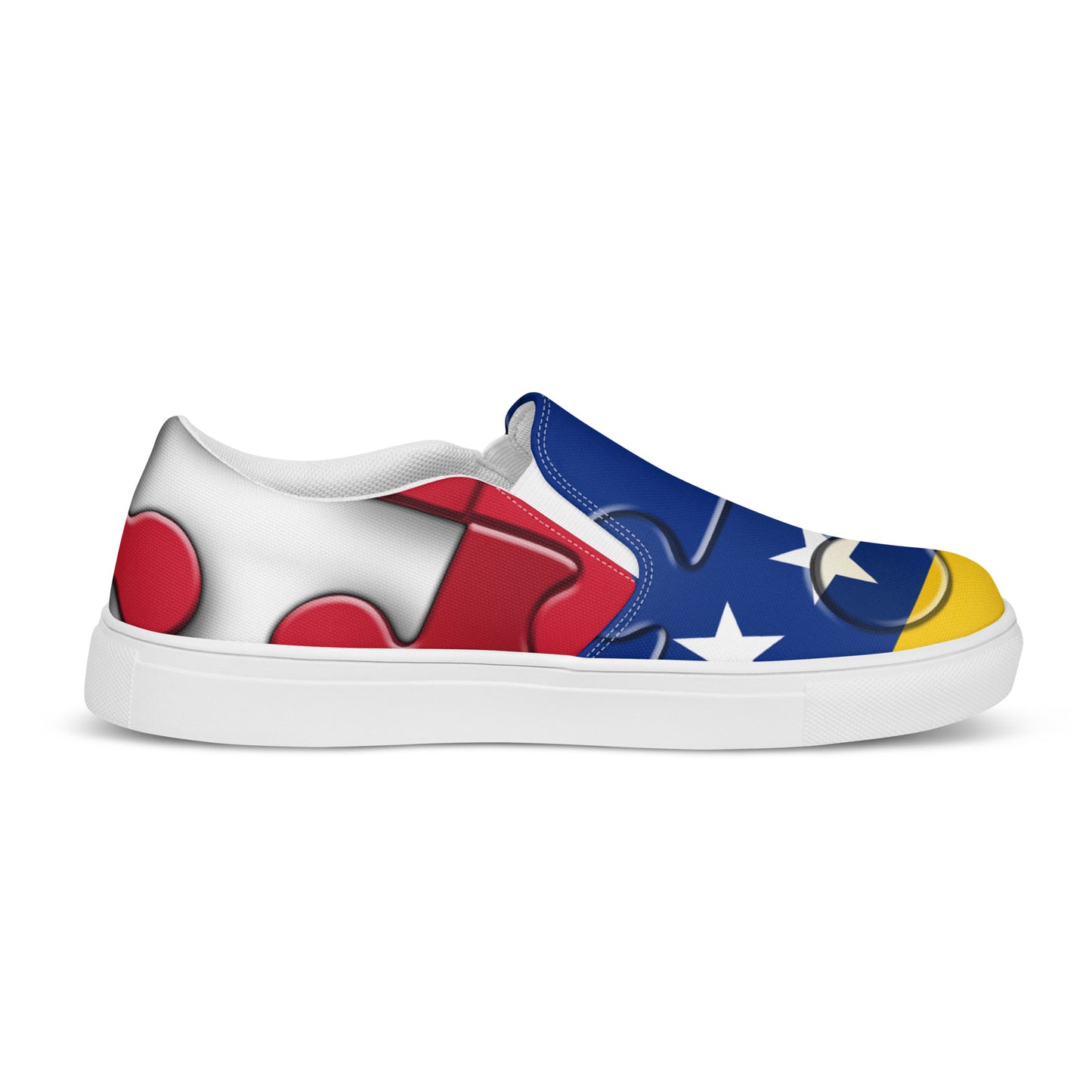 Zapatos de lona sin cordones para mujer - Bandera de Venezuela