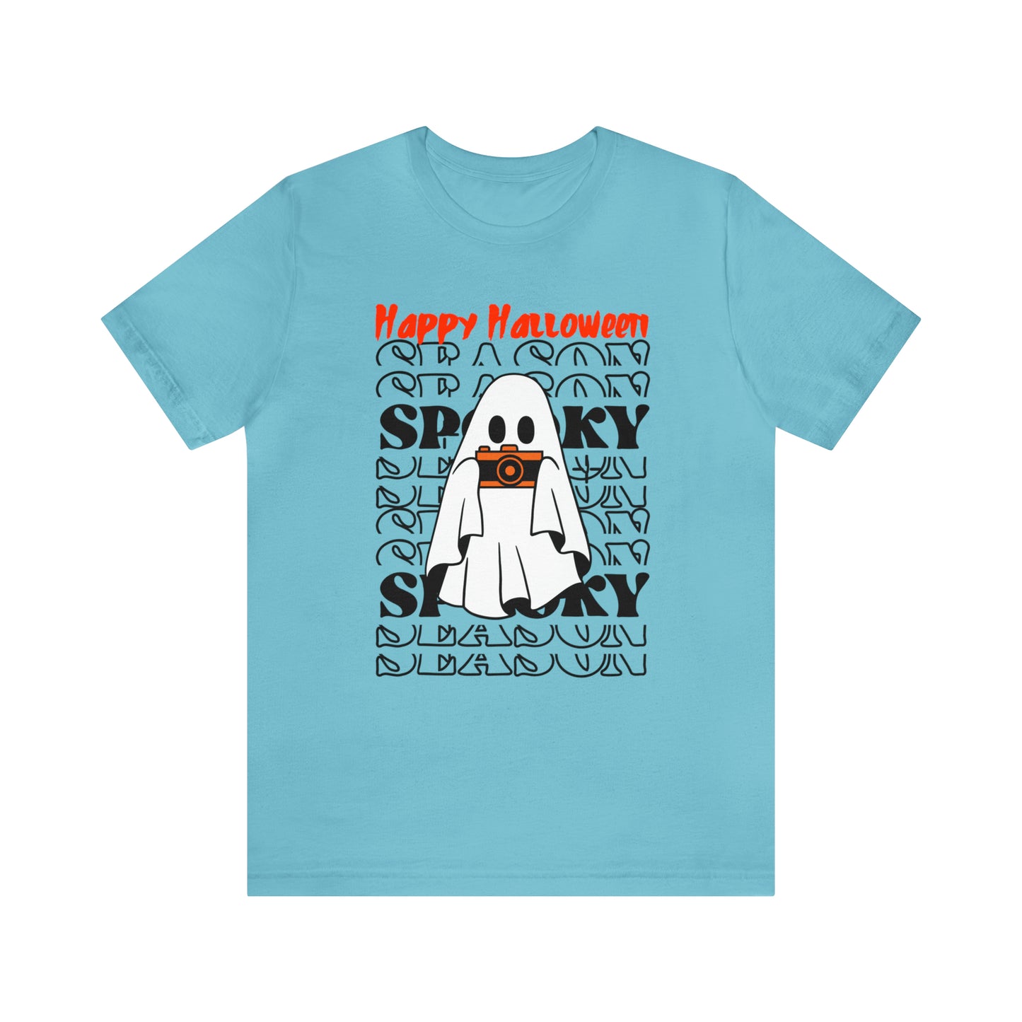 Camiseta de manga corta de jersey unisex - Halloween - Pequeño fantasma - 08