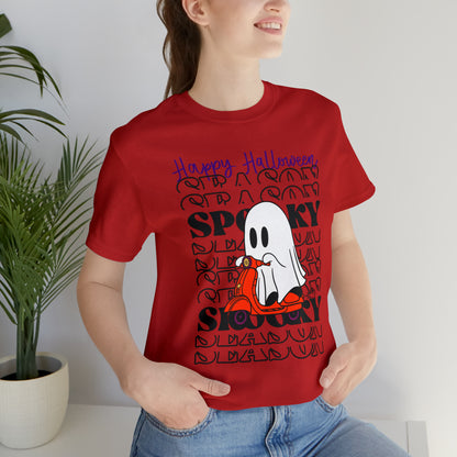 Camiseta de manga corta de jersey unisex - Halloween - Pequeño fantasma - 09
