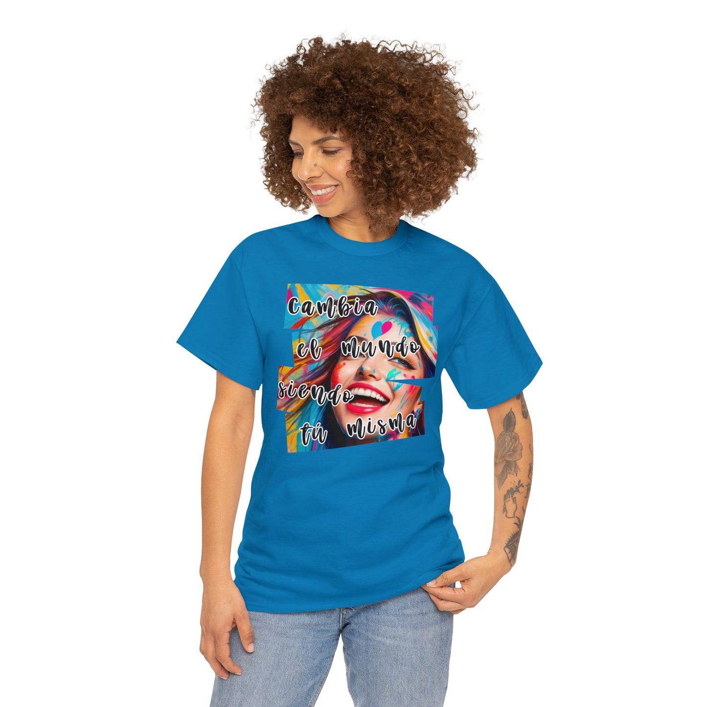 Tee-shirt unisexe en coton lourd - Amour et liberté - 01