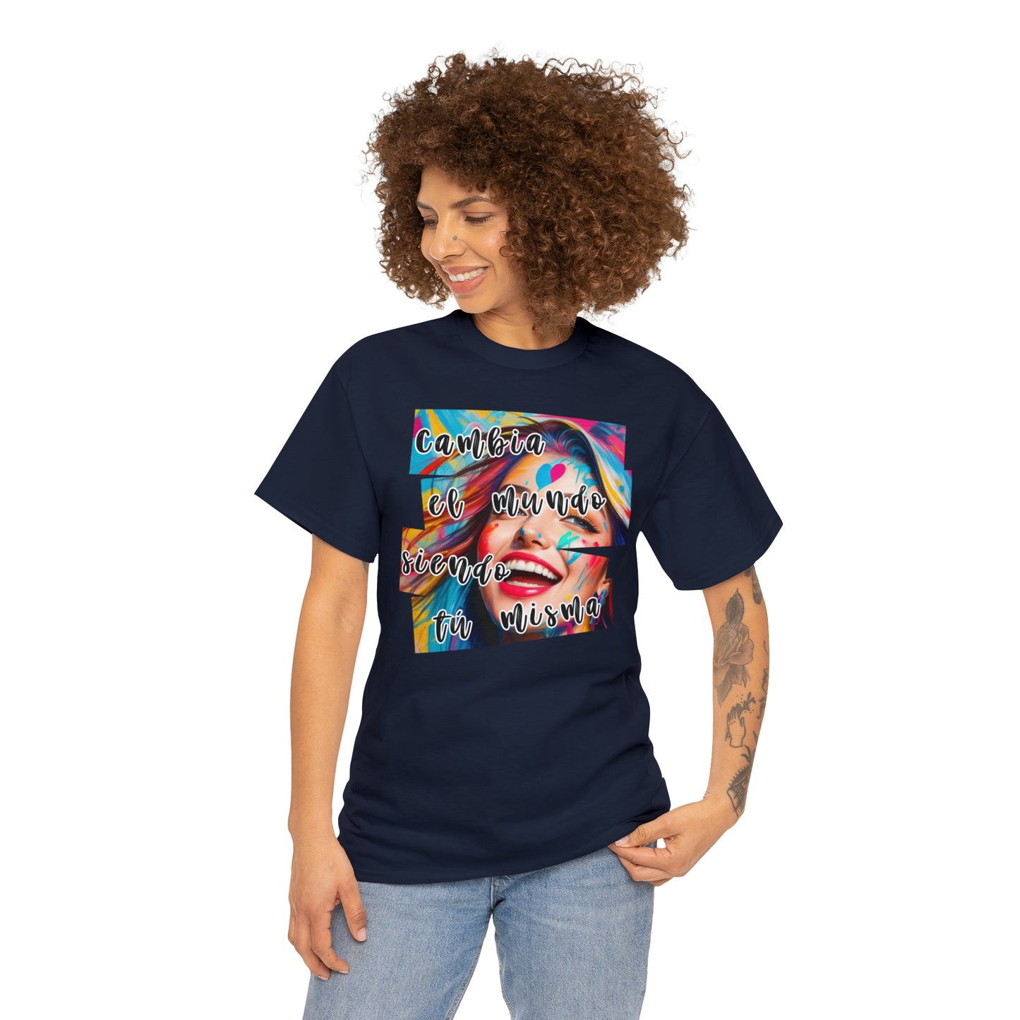 Tee-shirt unisexe en coton lourd - Amour et liberté - 01