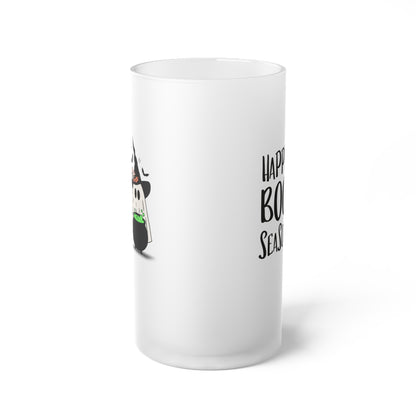 Frosted Glass Beer Mug - Halloween - Little Ghost - 20