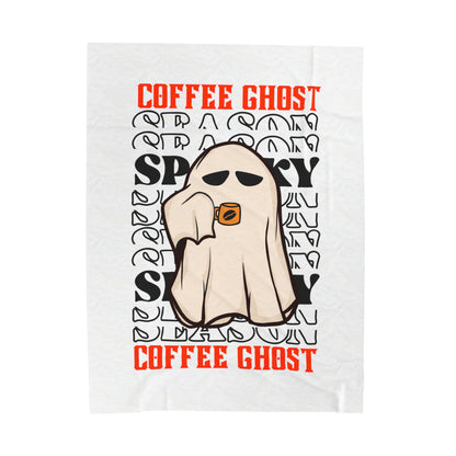 Velveteen Plush Blanket - Halloween - Little Ghost - 12