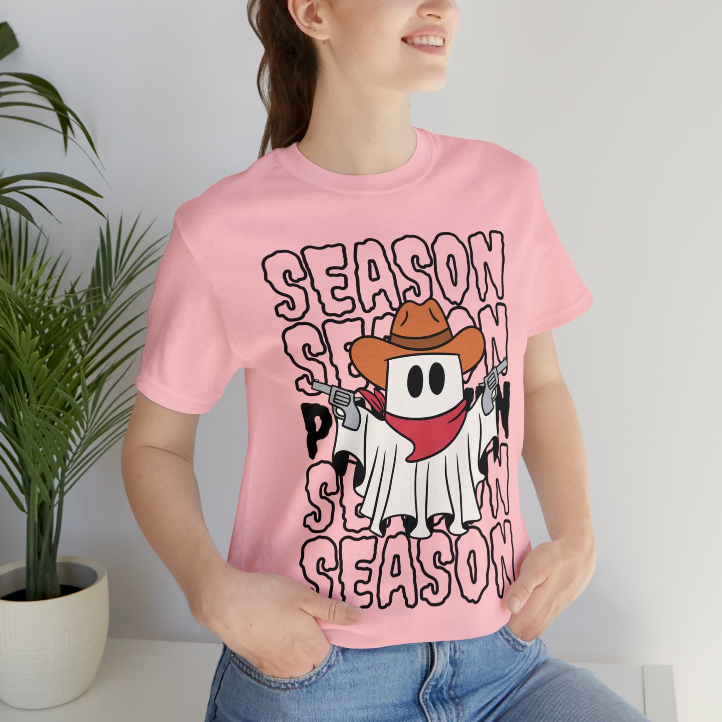 Camiseta de manga corta de jersey unisex - Halloween - Pequeño fantasma - 17