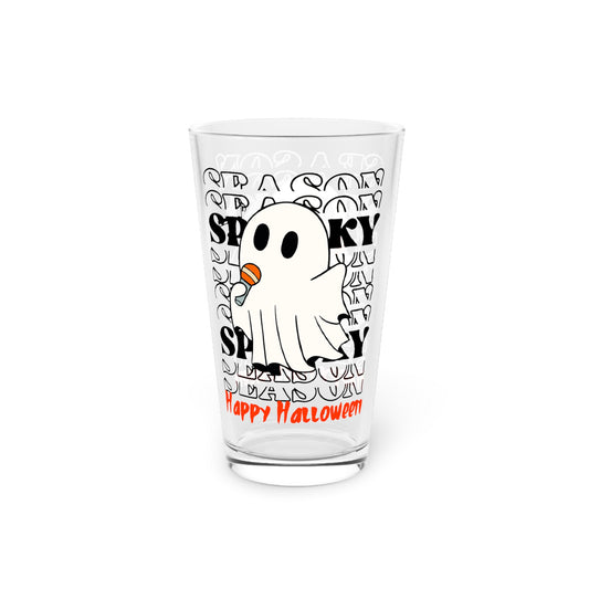 Vaso de pinta, 16 oz - Halloween - Pequeño fantasma - 06