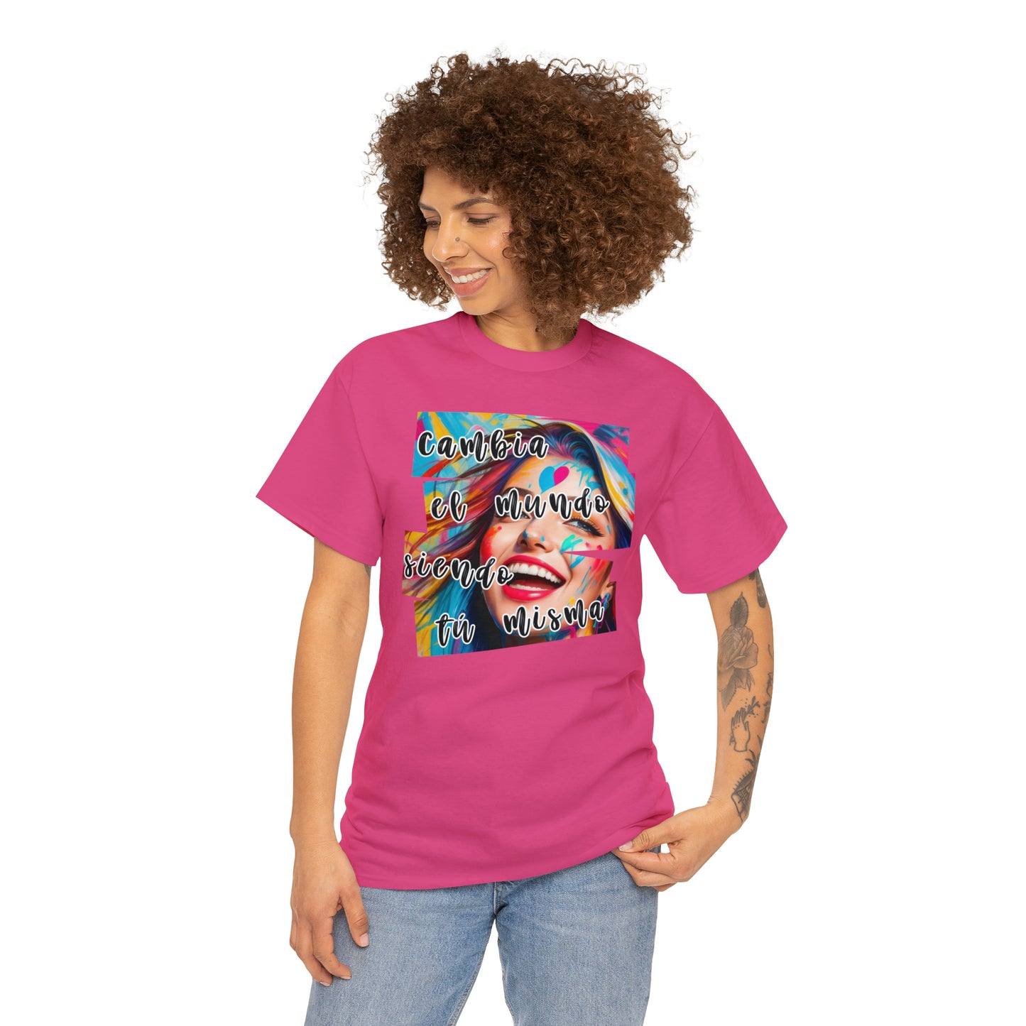 Tee-shirt unisexe en coton lourd - Amour et liberté - 01