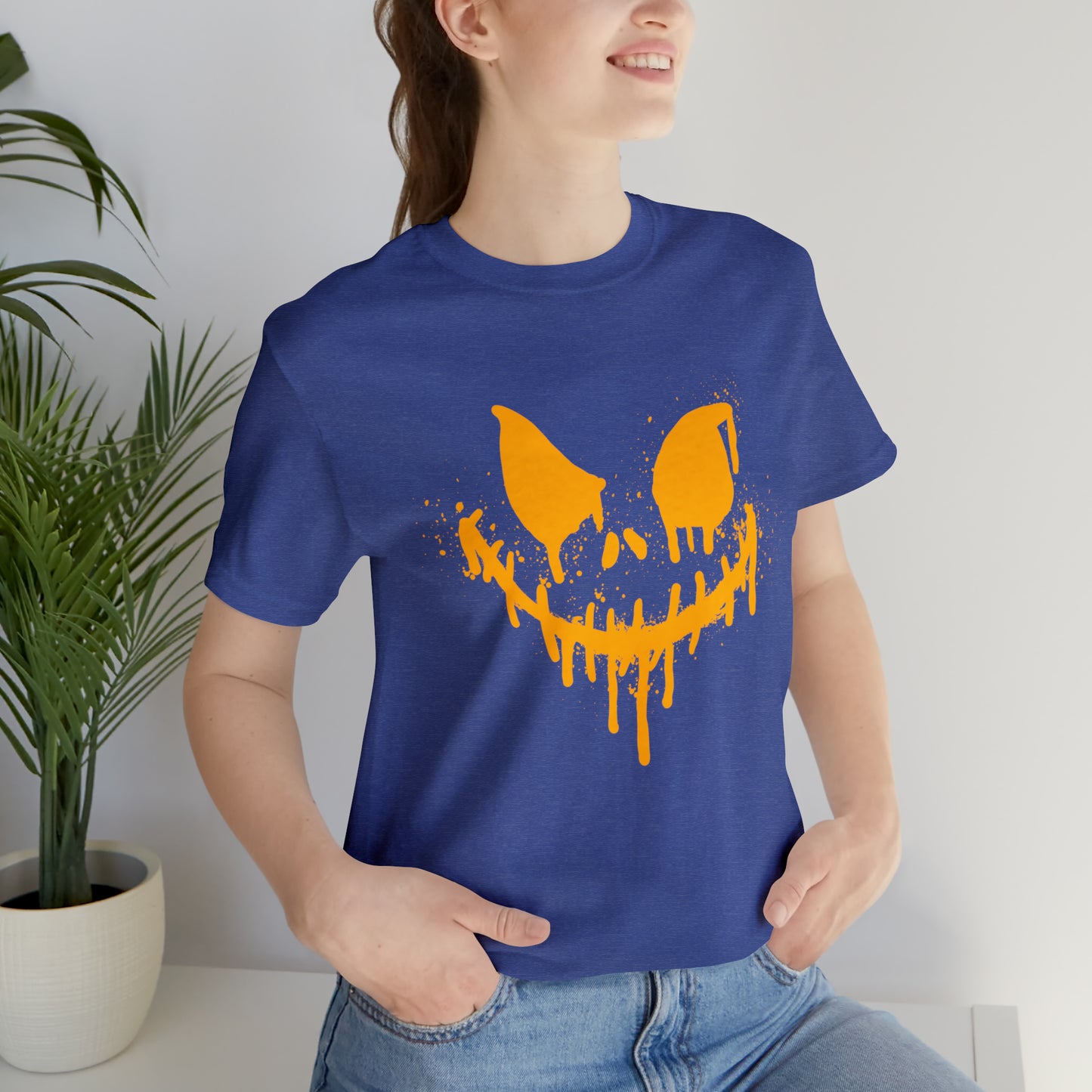 Unisex Jersey Short Sleeve Tee - Halloween Horror face - 03