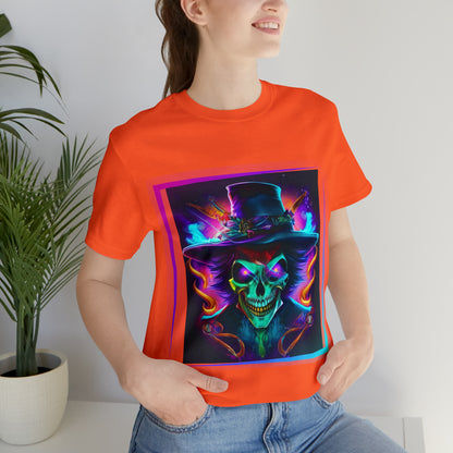 Camiseta de manga corta unisex Jersey - Calaveras de brujas de Halloween - 01