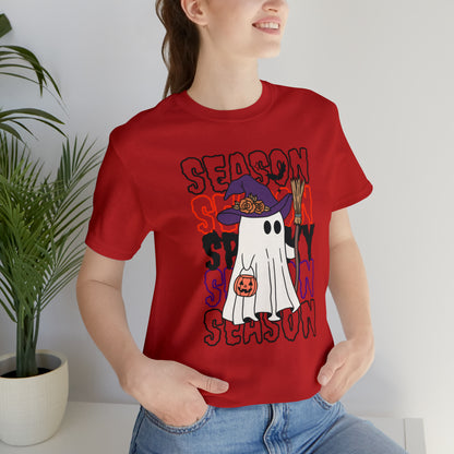 Camiseta de manga corta de jersey unisex - Halloween - Pequeño fantasma - 13