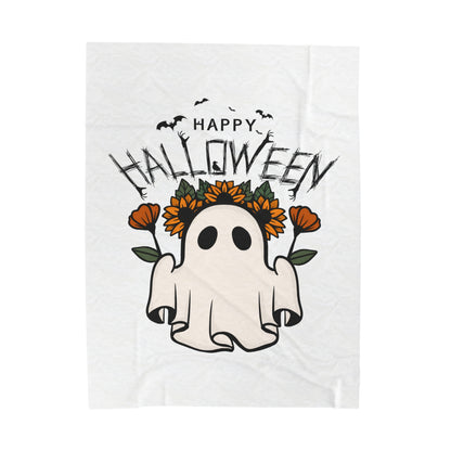 Velveteen Plush Blanket - Halloween - Little Ghost - 03