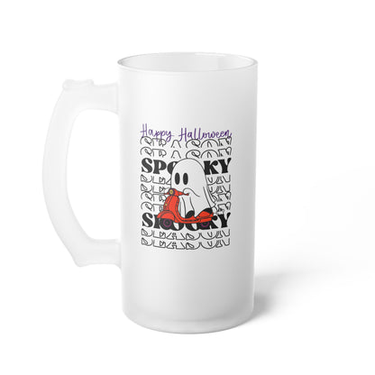 Frosted Glass Beer Mug - Halloween - Little Ghost - 09