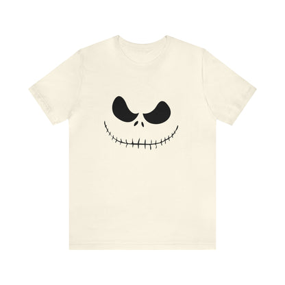 Camiseta de manga corta Unisex Jersey - Cara de terror de Halloween - 02