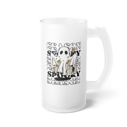 Frosted Glass Beer Mug - Halloween - Little Ghost - 05