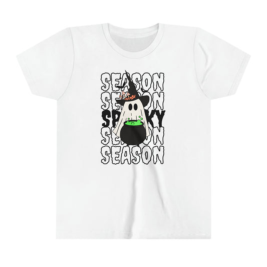 Youth Short Sleeve Tee - Halloween - Little Ghost - 14