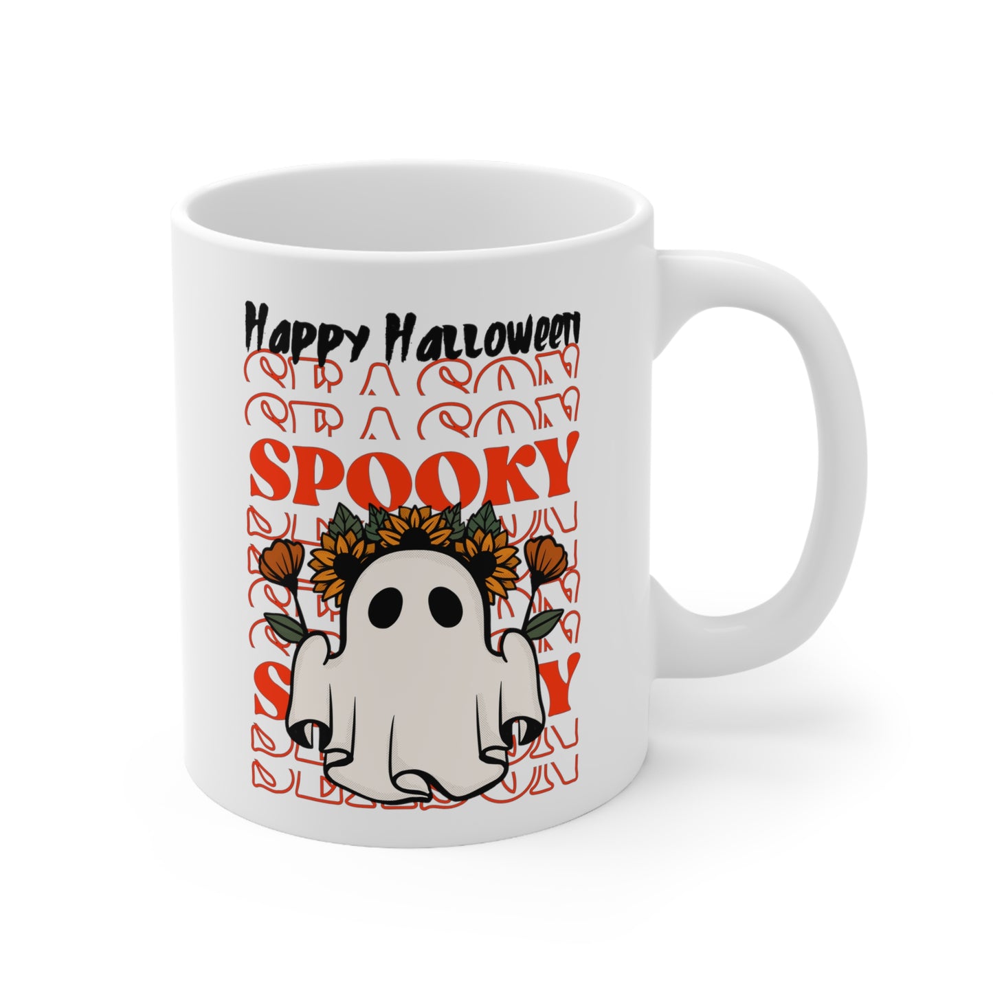 Ceramic Mug 11oz - Halloween - Little Ghost - 11