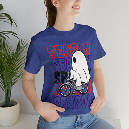 Camiseta de manga corta de jersey unisex - Halloween - Pequeño fantasma - 18
