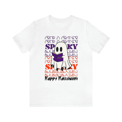 Unisex Jersey Short Sleeve Tee - Halloween - Little Ghost - 07
