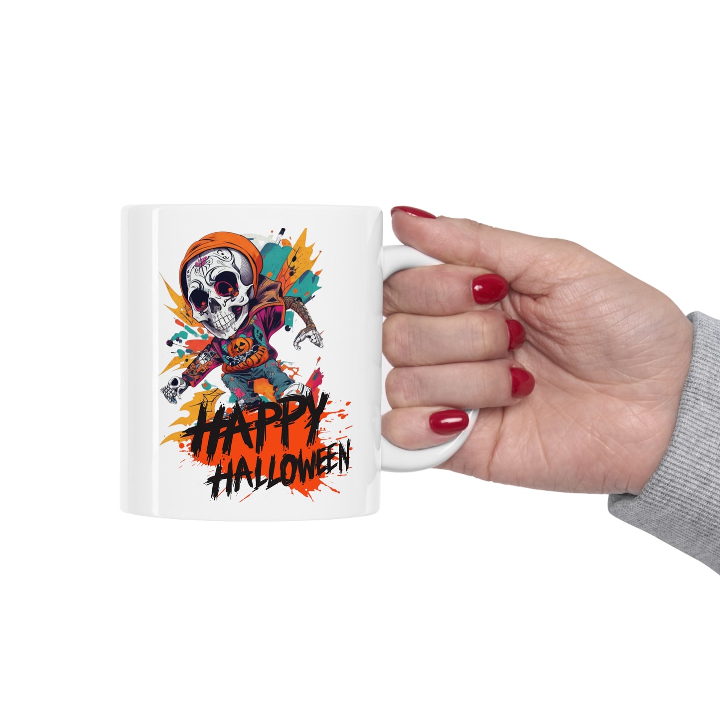 Taza de Cerámica 11oz - Halloween - Calavera joven