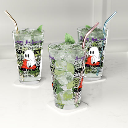 Vaso de pinta, 16 oz - Halloween - Pequeño fantasma - 09