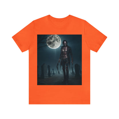 Tee-shirt à manches courtes en jersey unisexe - Halloween Skeleton man AI - 04