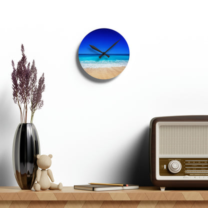 Acrylic Wall Clock - Beach