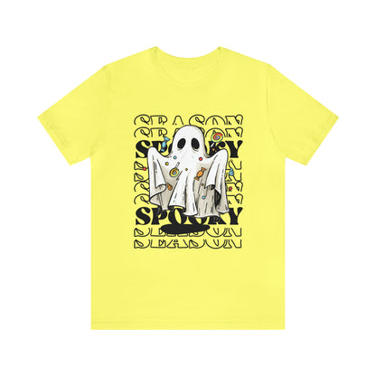 Unisex Jersey Short Sleeve Tee - Halloween - Little Ghost - 05