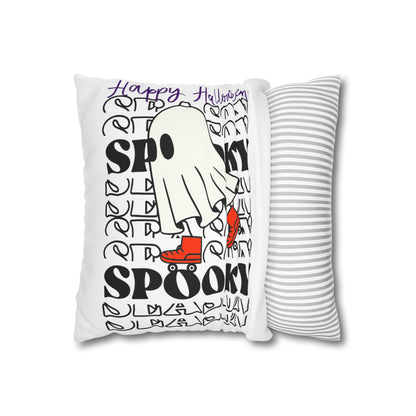 Spun Polyester Square Pillow Case  - Halloween - Little Ghost - 10/11