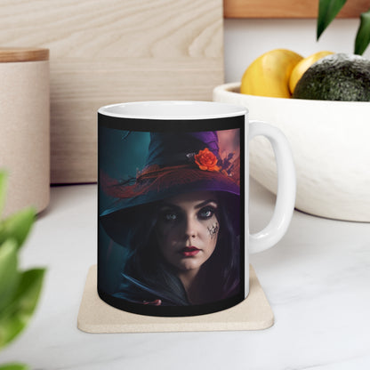 Ceramic Mug 11oz - Halloween Witch AI - 06