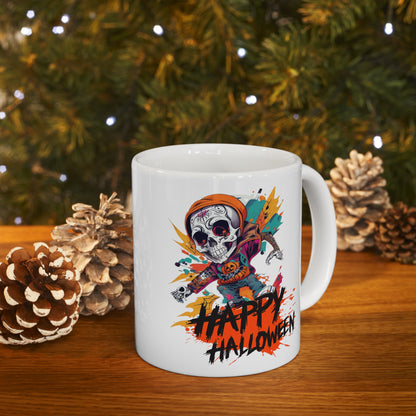 Taza de Cerámica 11oz - Halloween - Calavera joven