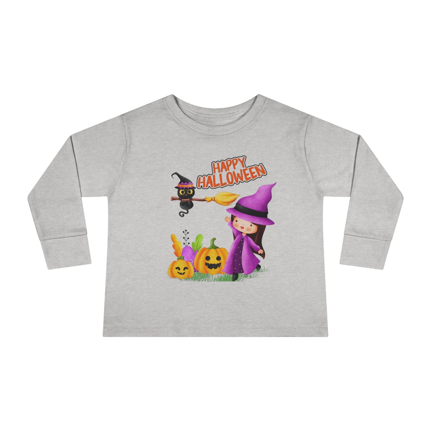 Toddler Long Sleeve Tee - Halloween - Young witch - 02