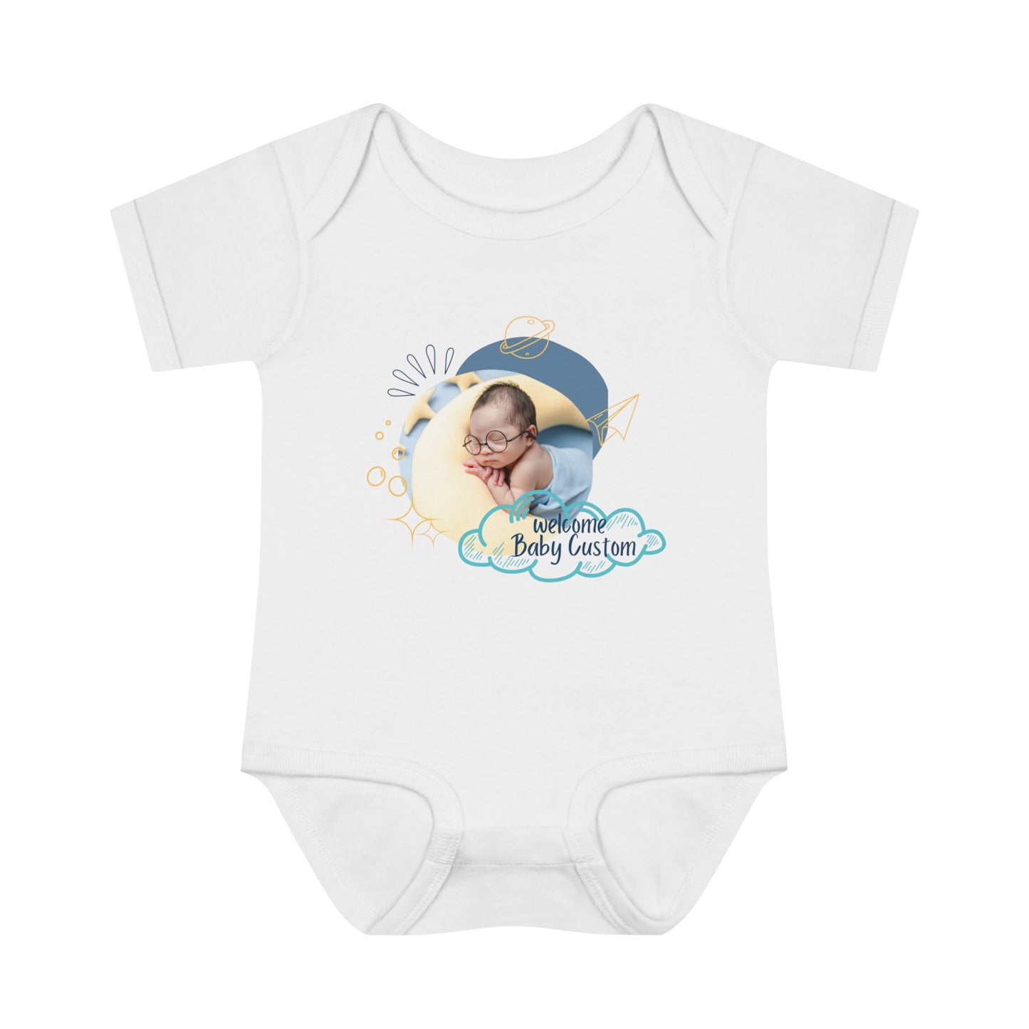 Infant Baby Rib Bodysuit - Welcome Baby - 02