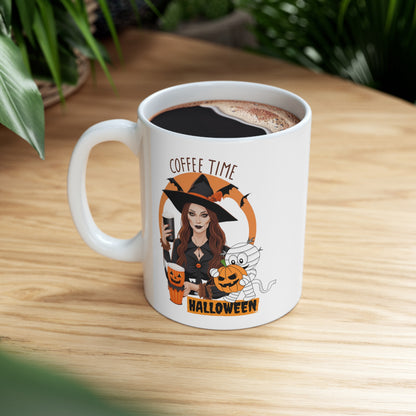 Taza de Cerámica 11oz - Bruja de Halloween - 01