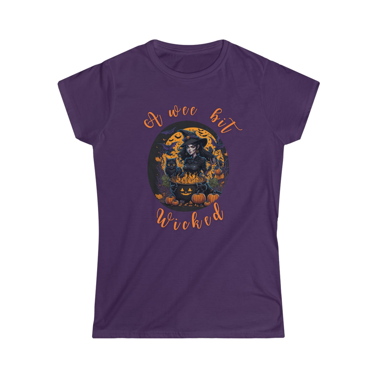 Women's Softstyle Tee - Halloween - A wee bit wicked - 01