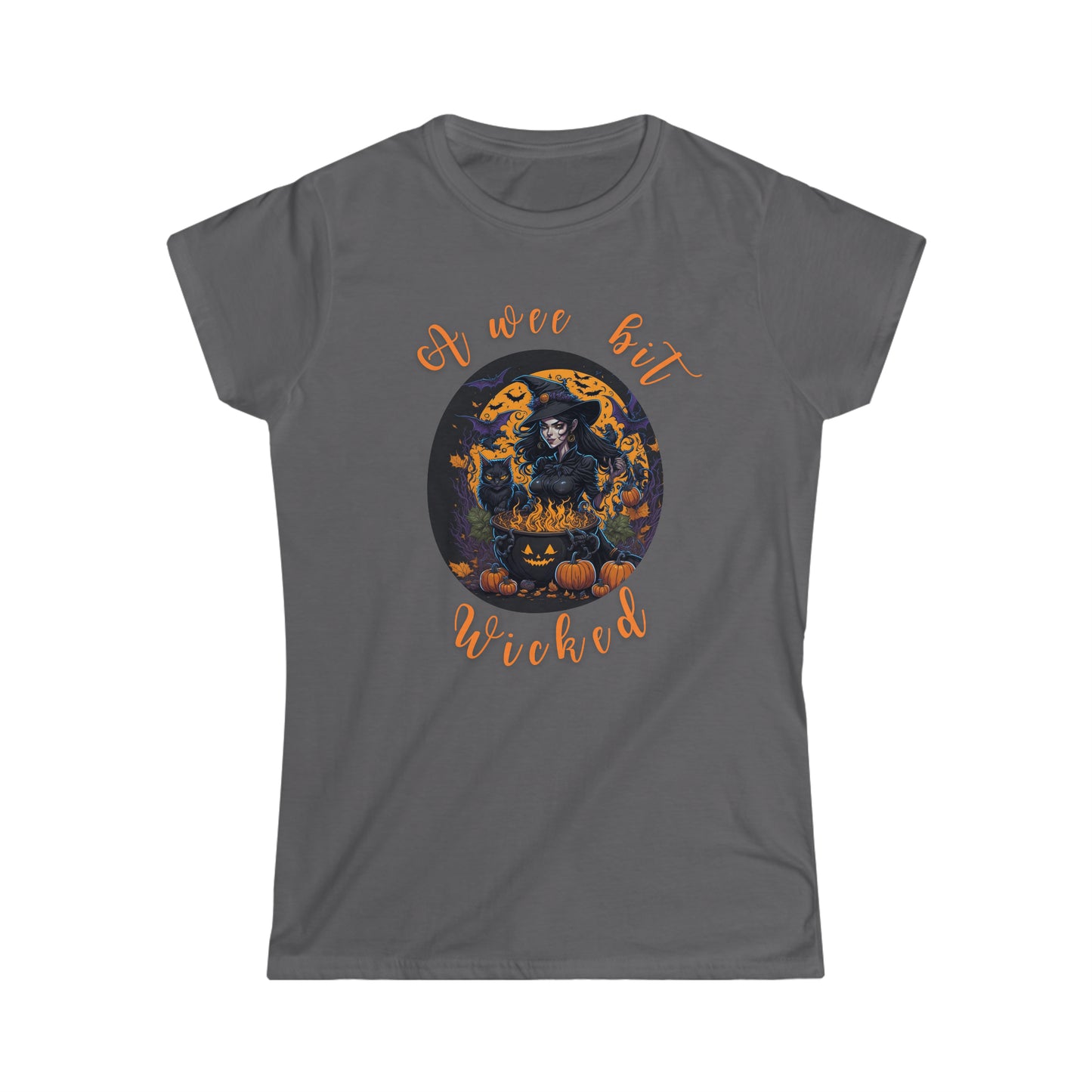 Camiseta Softstyle para mujer - Halloween - Un poquito malvado - 01