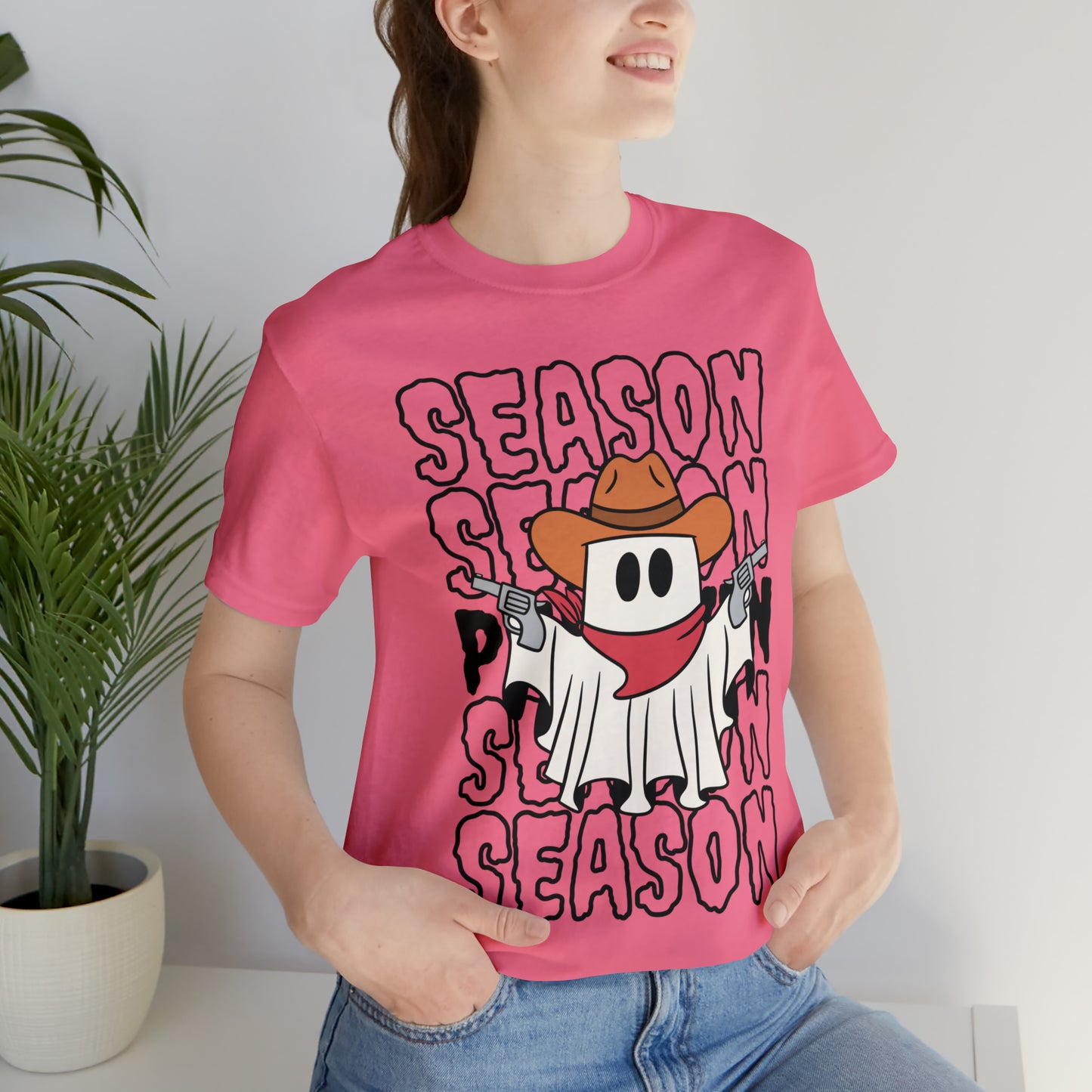 Camiseta de manga corta de jersey unisex - Halloween - Pequeño fantasma - 17