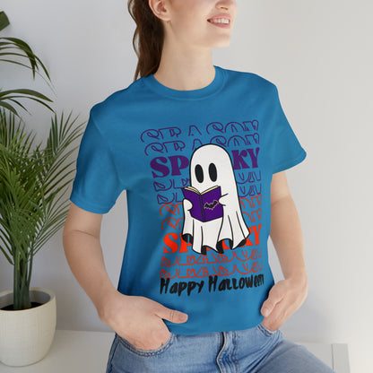 Camiseta de manga corta de jersey unisex - Halloween - Pequeño fantasma - 07