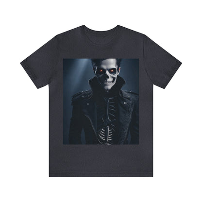 Camiseta de manga corta Unisex Jersey - Halloween Skeleton man AI - 02