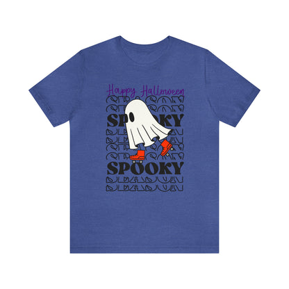 Unisex Jersey Short Sleeve Tee - Halloween - Little Ghost - 10