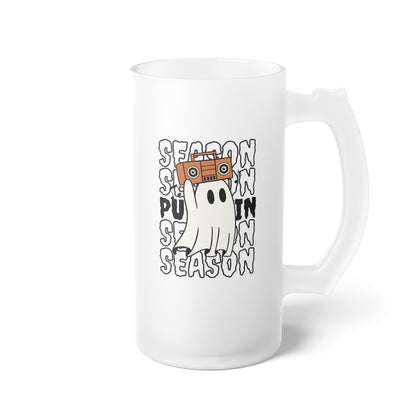Frosted Glass Beer Mug - Halloween - Little Ghost - 15