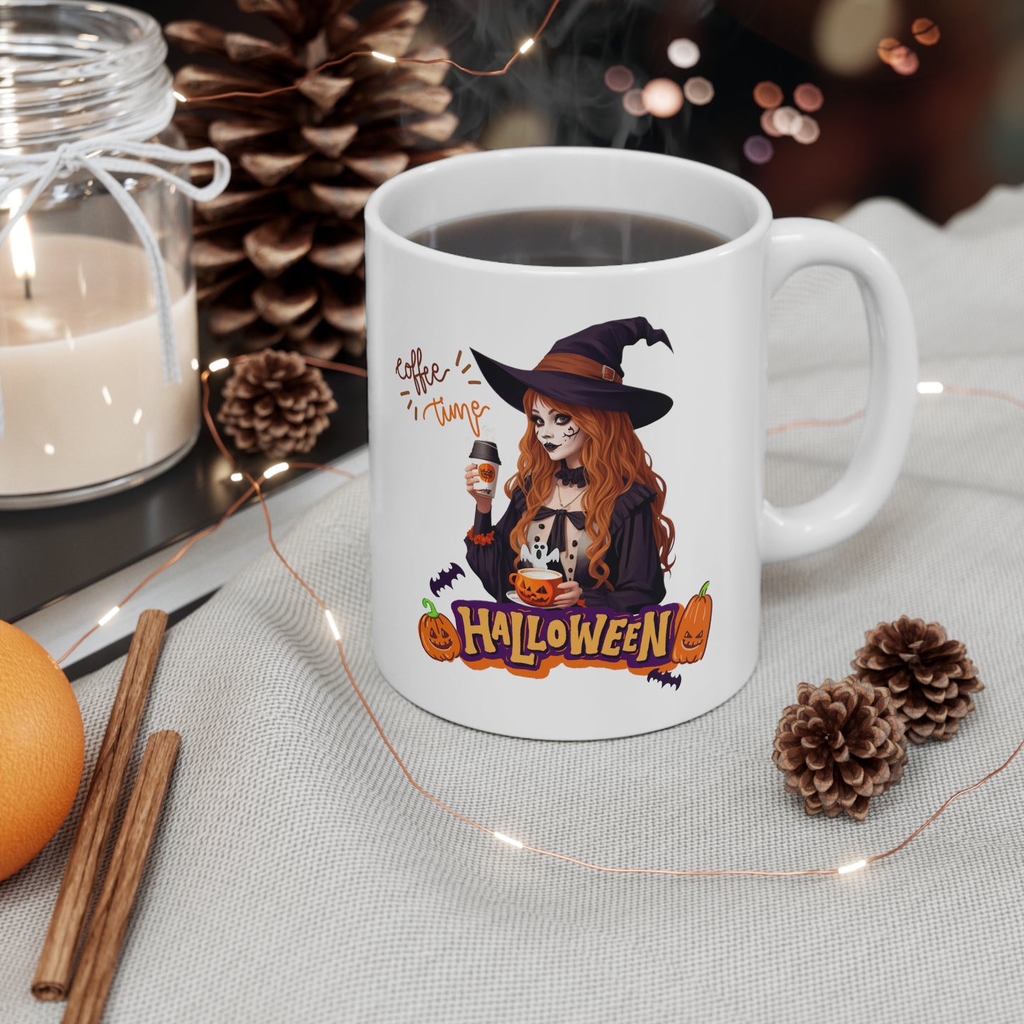 Mug en céramique 11oz - Sorcière d'Halloween - 04