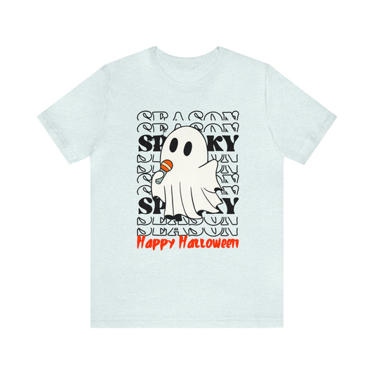 Tee-shirt à manches courtes en jersey unisexe - Halloween - Petit Fantôme - 06