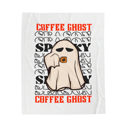 Velveteen Plush Blanket - Halloween - Little Ghost - 12