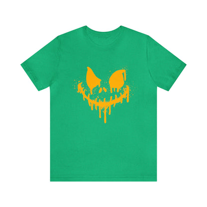 Camiseta de manga corta Unisex Jersey - Cara de terror de Halloween - 03
