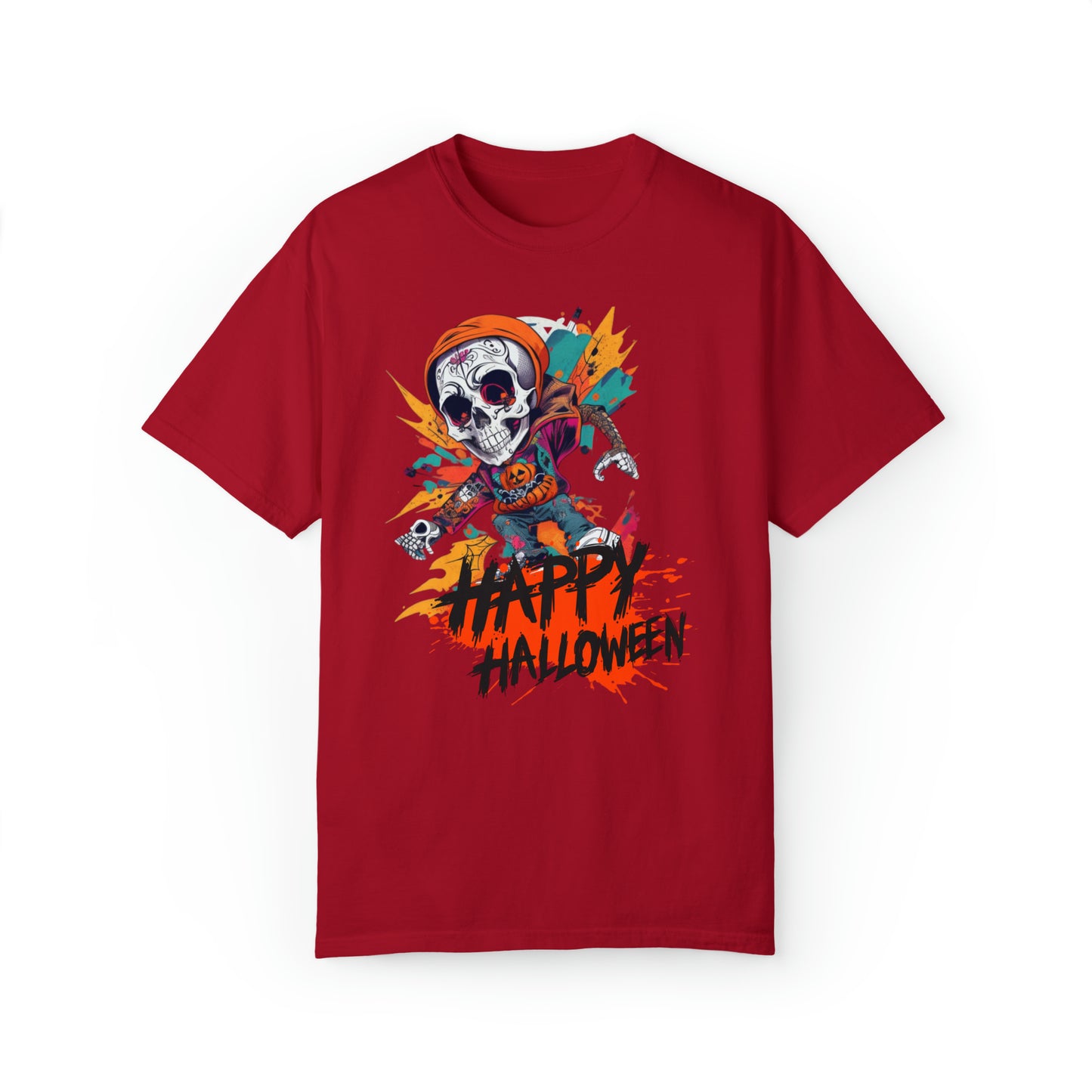 Unisex Garment-Dyed T-shirt - Halloween - Young skull