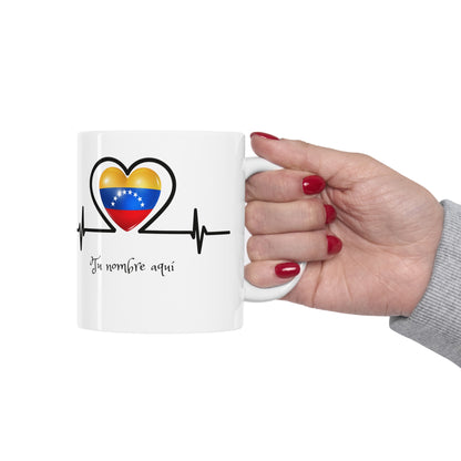 Taza de Cerámica 11 oz - Personalizada - Bandera de Venezuela