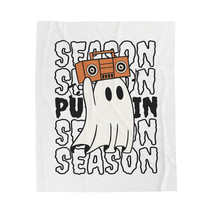 Velveteen Plush Blanket - Halloween - Little Ghost - 15