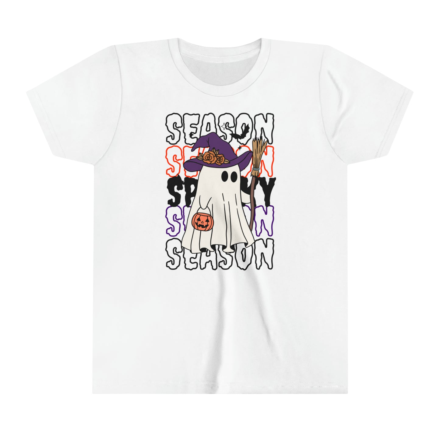 Youth Short Sleeve Tee - Halloween - Little Ghost - 13