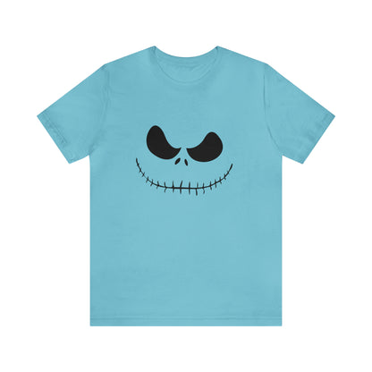Camiseta de manga corta Unisex Jersey - Cara de terror de Halloween - 02